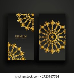 Luxury mandala design in gold color.  Can be used for textile, greeting card, coloring book, phone case print or etc. 
