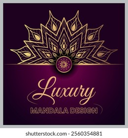 luxury mandala design with post set template layout