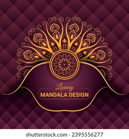 Luxury mandala design and premium vector, Gold color 