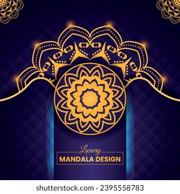 Luxury mandala design template and decorative background