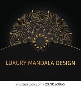 Luxury Mandala Design Template Eye Catching Mandala design. Luxury mandala background with golden arabesque pattern arabic islamic east style. decorative mandala