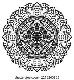 Diseño de Mandala de lujo arte vectorial. Diseño de Mandala sobre fondo blanco aislado