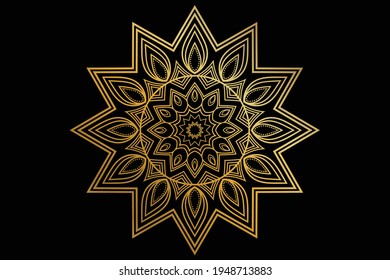 Fondo del vector de diseño de Mandala de lujo