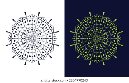 diseño de Mandala de lujo de fondo vectorial vintage de diseño de patrones florales abstractos