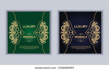 Plantilla de Vector de diseño de mandala de lujo