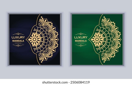 Plantilla de Vector de diseño de mandala de lujo
