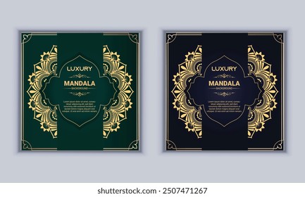 Plantilla de Vector de diseño de mandala de lujo