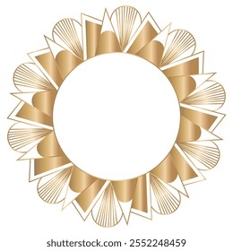 Fondo blanco de lujo del diseño del mandala en color oro