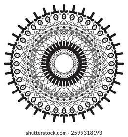 Luxury mandala design white background