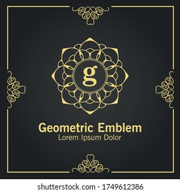 Luxury mandala emblem elegant classic