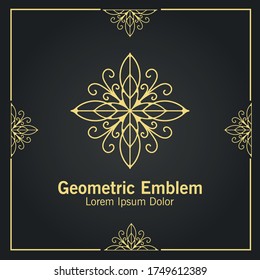 Luxury mandala emblem elegant classic