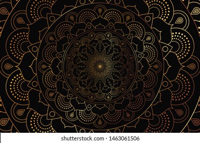 Luxury Mandala Gold bacground vector Templates