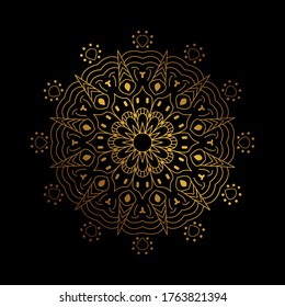 Luxury mandala gold color background, decorative background with an elegant mandala design, Luxury Mandala Islamic Background with Arabesque Pattern, Ornamental Background .