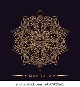 Luxury mandala .gold color Vector Illustration