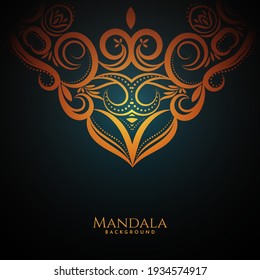 Luxury mandala gold colorwith stylish background vector