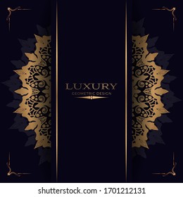 Luxus-Mandala mit goldenem arabischen Muster arabischen islamischen Ost-Stil