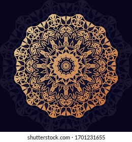 Luxury mandala with golden arabesque pattern arabic islamic east style