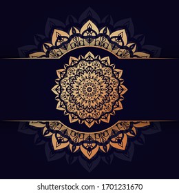 Luxury mandala with golden arabesque pattern arabic islamic east style