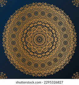 Luxury mandala with golden background
