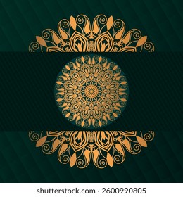 Luxury mandala with golden circle shape.