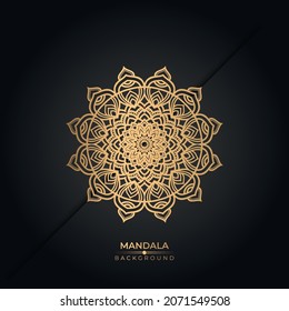 Luxury mandala with golden pattern arabic background with golden pattern arabic 
