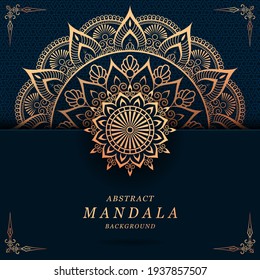 Luxury Mandala With Gorgeous Arabesque Pattern Style Background For Banner, Print, Poster, Card, Cover, Brochure