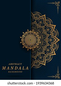 luxury mandala with gorgeous arabesque pattern style background for card, cover, print, banner, brochure, poster, flyer