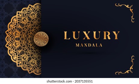 luxury mandala with gorgeous arabesque pattern style background for card, print, cover, banner, poster, brochure