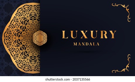 luxury mandala with gorgeous arabesque pattern style background for card, print, cover, banner, poster, brochure