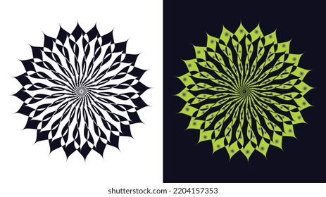  luxury mandala green color background vintage wallpaper abstract pattern floral vector design