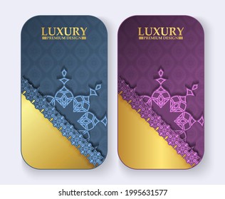 luxury mandala greeting card in gold