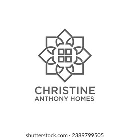 luxury mandala with home logo design	