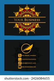 Luxury Mandala ID Card Inspiration for Company Black and Dark Green