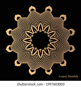 Ilustración Mandala de lujo para imprimir, afiche, portada, folleto, volante, pancarta, huella de suelo, papel de pared, etc.