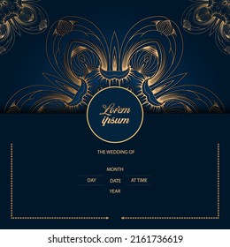 Luxury Mandala Invitation Card With Background Design For Postcard