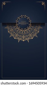 Luxury Mandala Islamic Background with
Arabesque Pattern, Ornamental Background . Wedding card, Cover.