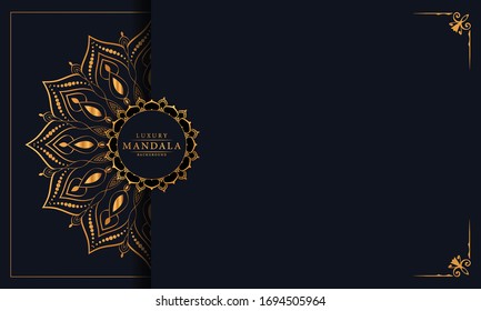 Lujoso Mandala islámico fondo con
Patrón árabe, Fondo ornamental . Tarjeta de matrimonio, tapa.