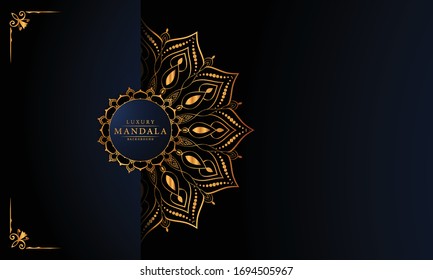 Lujoso Mandala islámico fondo con
Patrón árabe, Fondo ornamental . Tarjeta de matrimonio, tapa.