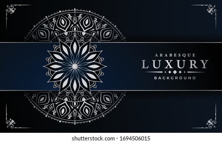 Luxury Mandala Islamic Background with
Arabesque Pattern, Ornamental Background . Wedding card, Cover.