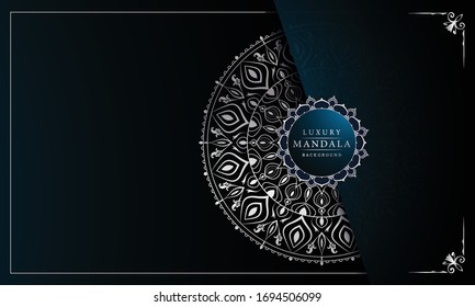 Luxury Mandala Islamic Background With
Arabesque Pattern, Ornamental Background . Wedding Card, Cover.