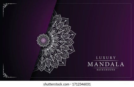 Luxury Mandala Islamic Background with Arabesque Pattern, Ornamental Background . Wedding card, Cover. 