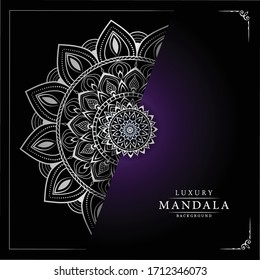 Luxury Mandala Islamic Background with Arabesque Pattern, Ornamental Background . Wedding card, Cover. 