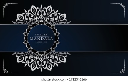 Luxury Mandala Islamic Background with Arabesque Pattern, Ornamental Background . Wedding card, Cover. 