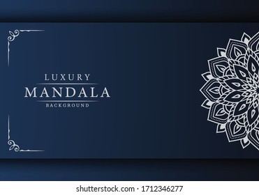 Luxury Mandala Islamischer Hintergrund mit arabischem Muster, Zierhintergrund. Hochzeitskarte, Cover. 