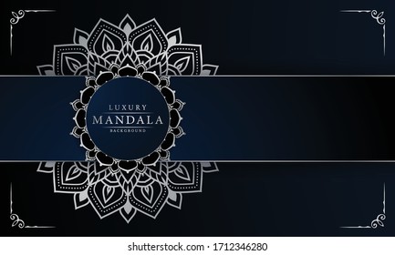 Luxury Mandala Islamic Background with Arabesque Pattern, Ornamental Background . Wedding card, Cover. 