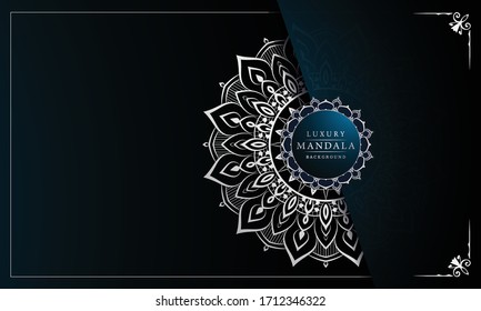 Luxury Mandala Islamic Background with Arabesque Pattern, Ornamental Background . Wedding card, Cover. 