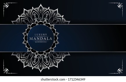 Luxury Mandala Islamic Background with Arabesque Pattern, Ornamental Background . Wedding card, Cover. 