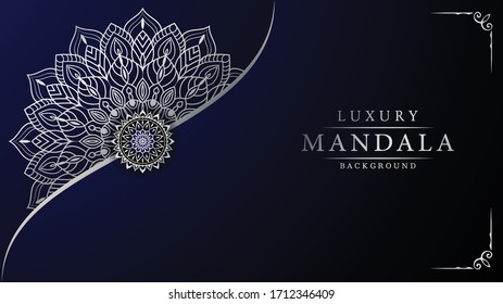 Luxury Mandala Islamic Background with Arabesque Pattern, Ornamental Background . Wedding card, Cover. 