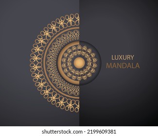 Luxury Mandala Islamic Background With Arabesque Pattern, Oranamental Background Wedding Card Cover Design