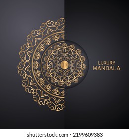 Luxury Mandala Islamic Background With Arabesque Pattern, Oranamental Background Wedding Card Cover Design